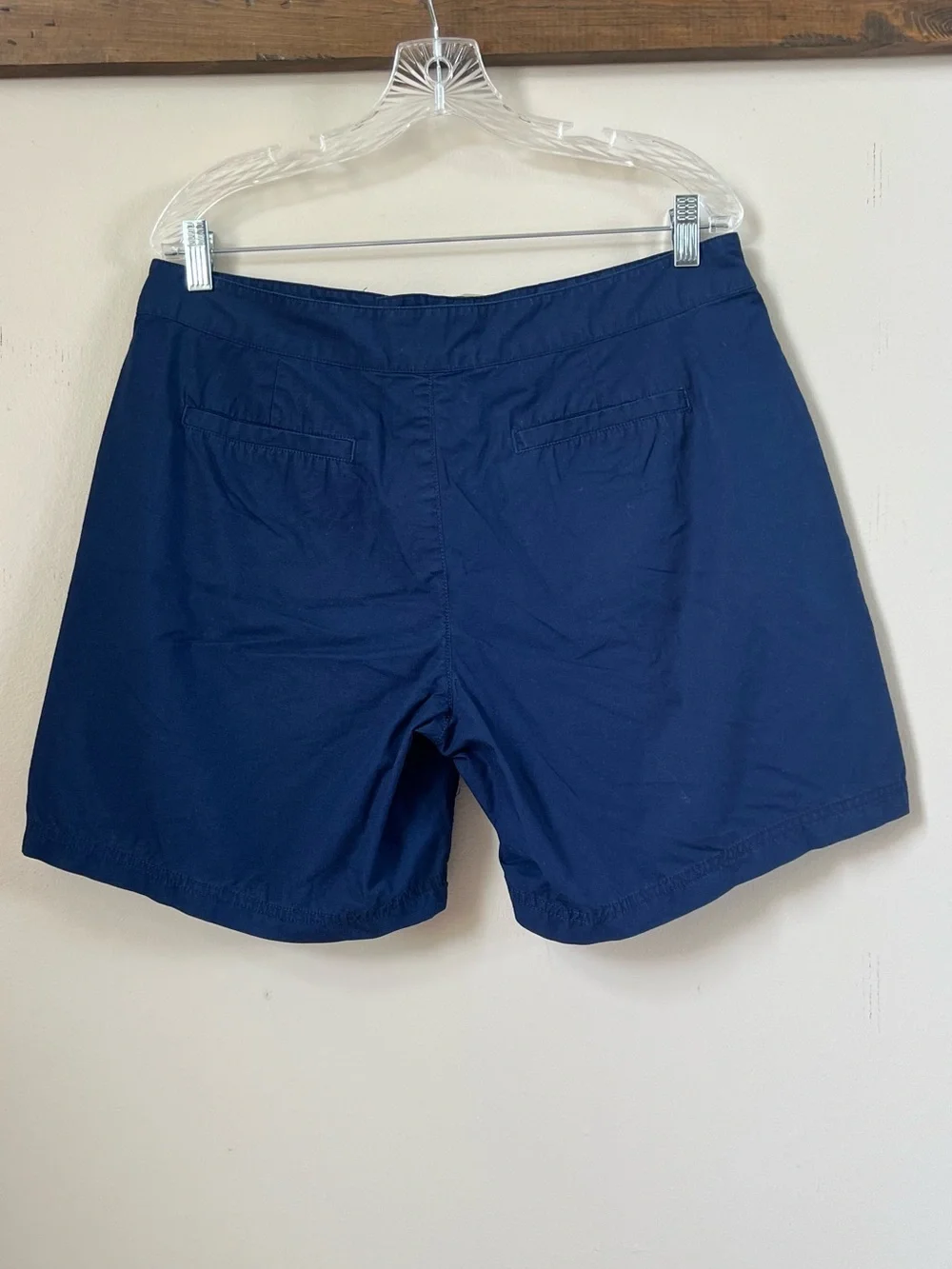 Lauren Ralph Lauren Navy Blue Belted Utility Cargo Shorts Coastal Preppy SZ 12